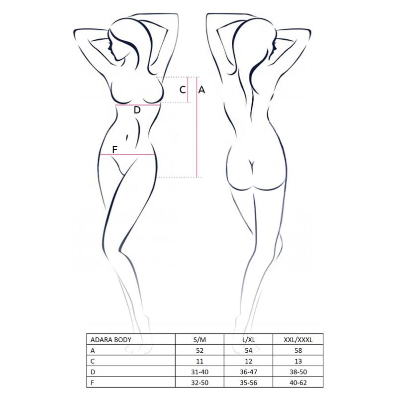 EL10102 Боди монокини ADARA BODY black S/M - Passion