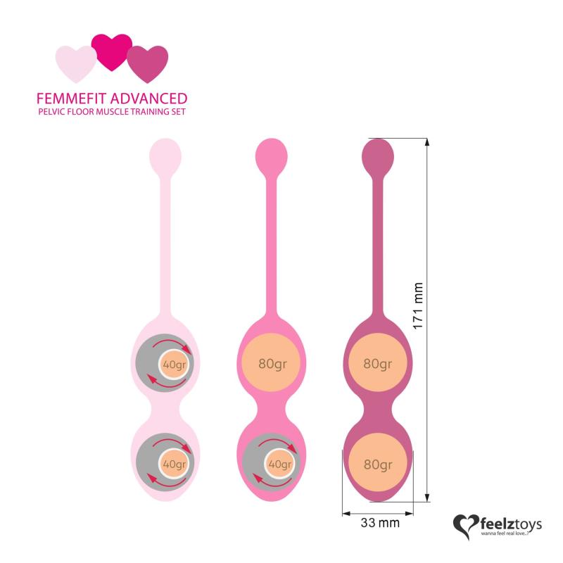 SO5067 Набор вагинальных шариков для продвинутых FeelzToys - FemmeFit Advanced Pelvic Muscle Training Set
