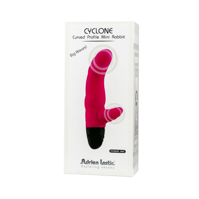 AD10784 Вибратор рельефный Adrien Lastic Cyclone Magenta со стимуляцией точки G, два мотора