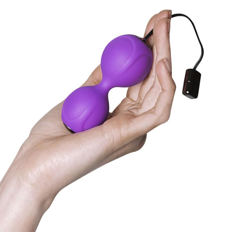 AD40753 Вагинальные шарики с вибрацией Adrien Lastic Kegel Vibe Purple, диаметр 3,7см