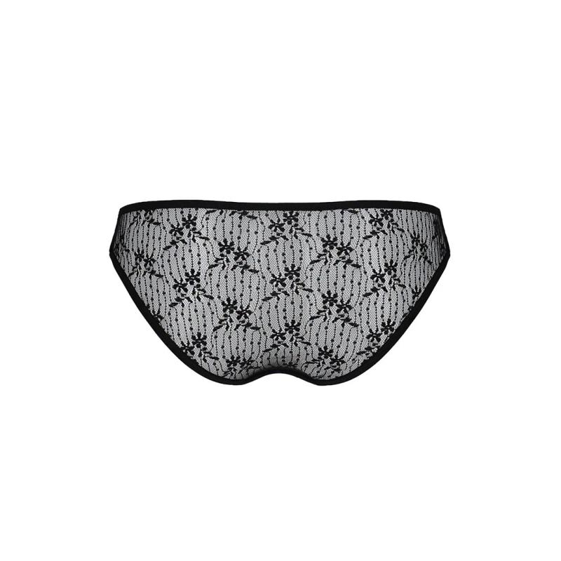 SO5342 Трусики-сліпи з мереживною сіточкою Dina Thong black XXL/XXXL - Passion