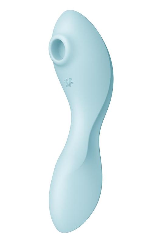 SO6726 Вакуумный смарт-стимулятор с вибрацией Satisfyer Curvy Trinity 5 (Blue), управление со смартфона