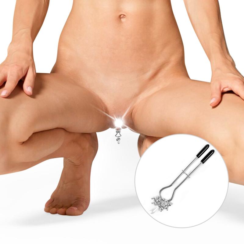 SO7460 Зажим для клитора Art of Sex - Pearl Drop, Серебро