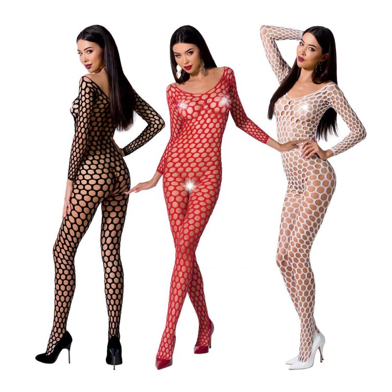 SO4156 Бодистокинг с крупной сеткой Passion BS077 black