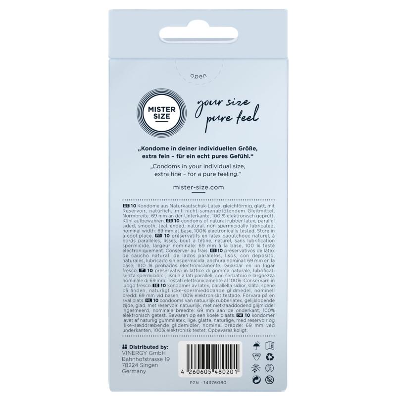 SO8048 Презервативы Mister Size - pure feel - 69 (10 condoms), толщина 0,05 мм