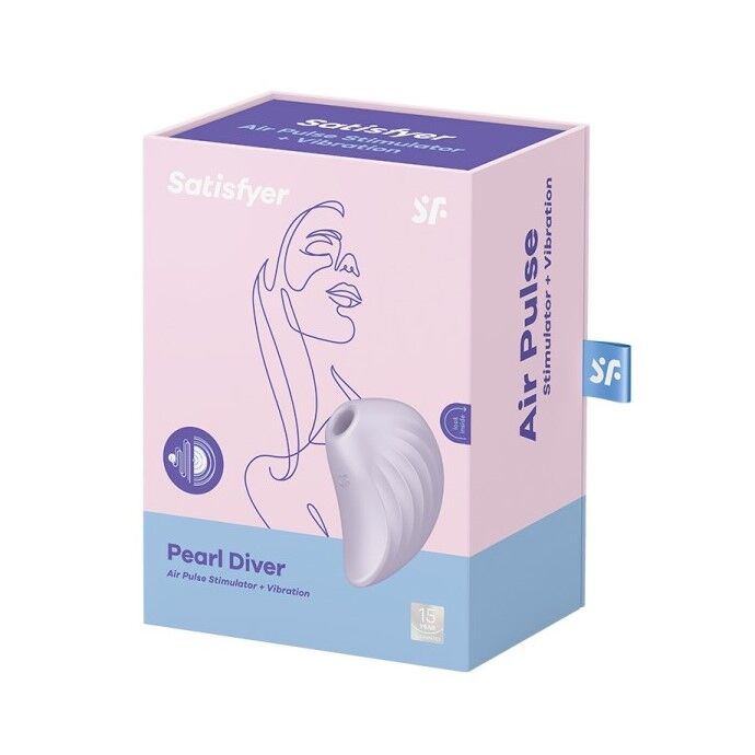 SO6078 Вакуумный клиторальный стимулятор с вибрацией Satisfyer Pearl Diver Violet