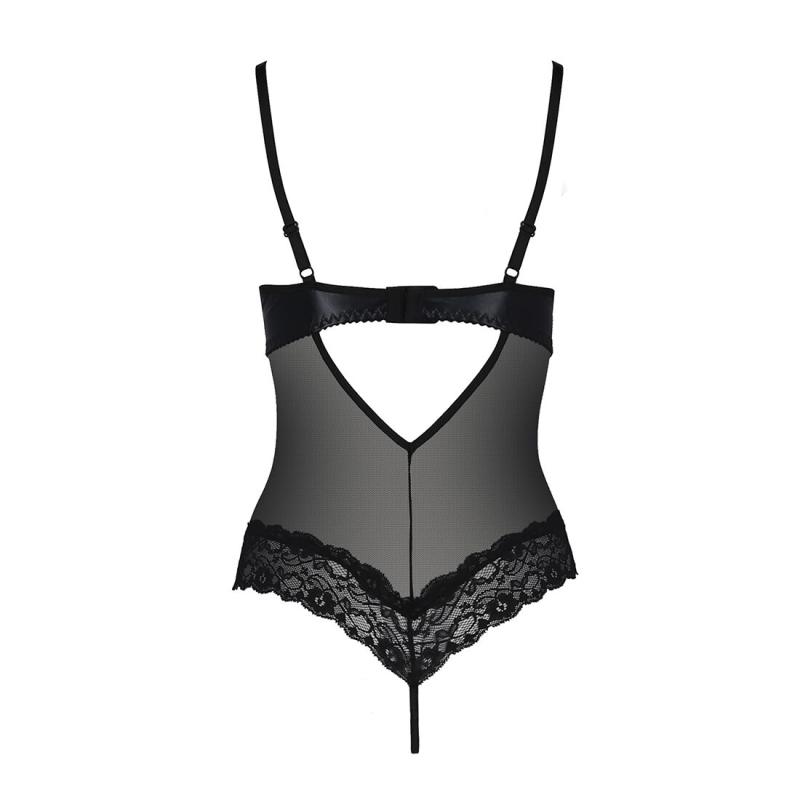 PS24002 Боди с открытой грудью NORTH BODY black S/M - Passion Exclusive