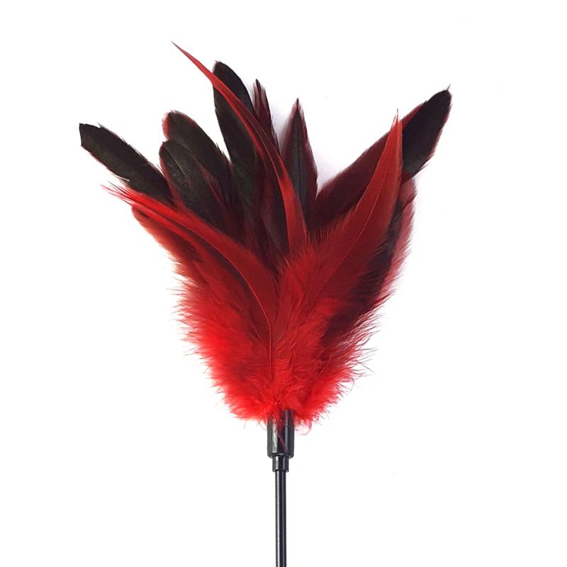 SO6610 Щекоталка красная Art of Sex - Feather Paddle, перо молодого петуха