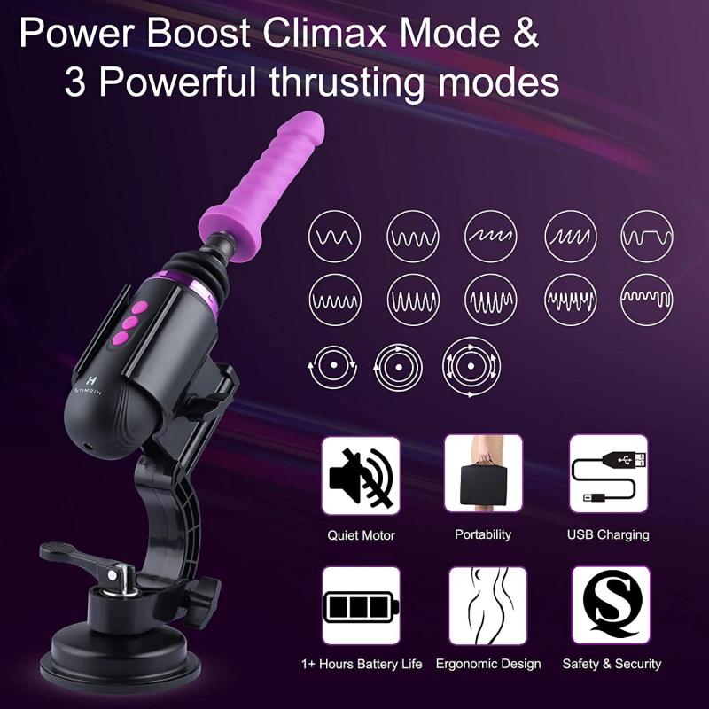 SO6197 Міні секс-машина Hismith Mini Capsule Sex-Machine with Strong Suction Cup, потужна, перезаряджувана