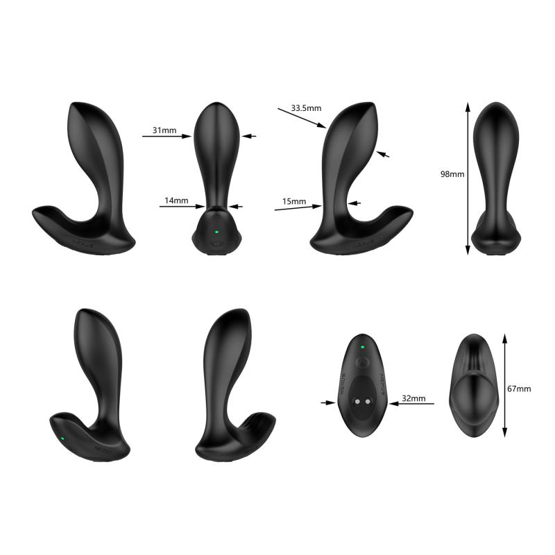 SO8696 Анальная пробка Nexus DUO Remote Control Beginner Butt Plug Small - Black