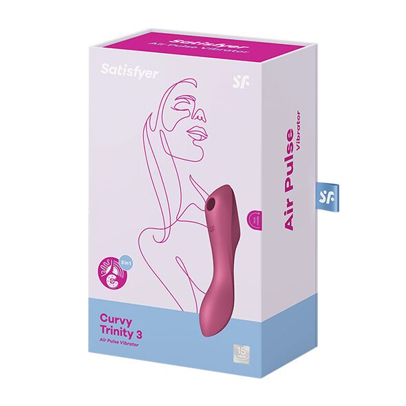 SO6117 Вакуумный стимулятор с вибрацией Satisfyer Curvy Trinity 3 Red
