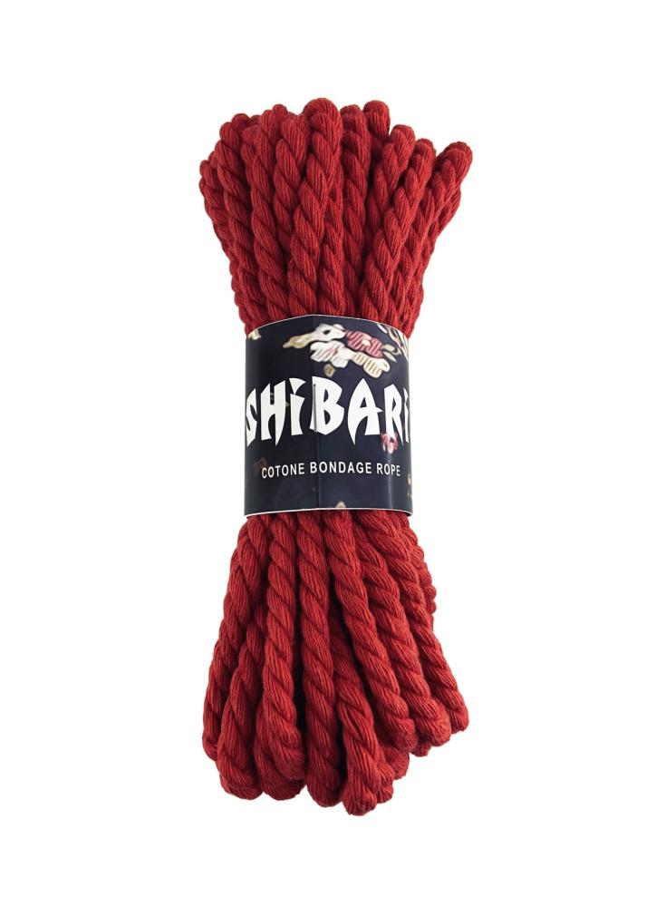 SO4003 Хлопковая веревка для Шибари Feral Feelings Shibari Rope, 8 м красная