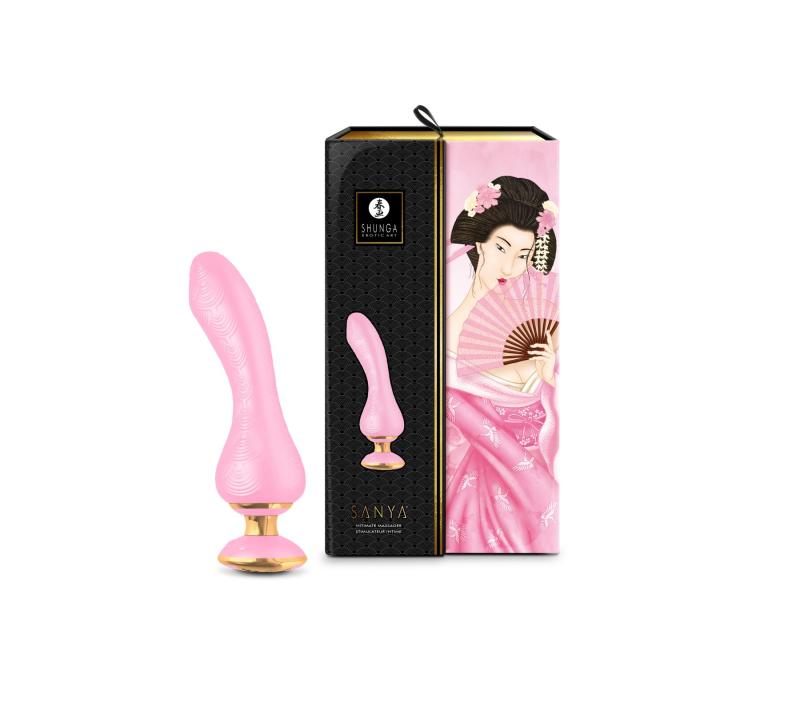 SO6904 Вибратор для точки G Shunga Sanya Light Pink, гибкий ствол