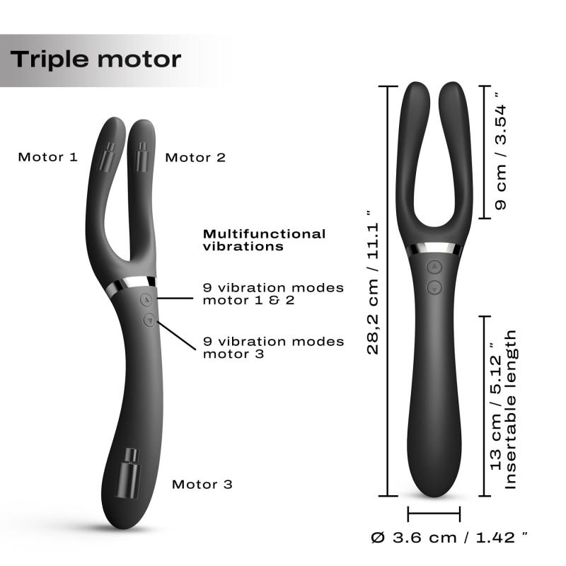 SO7382 Вибратор-стимулятор Dorcel INFINITE JOY BLACK, многофункциональный, унисекс