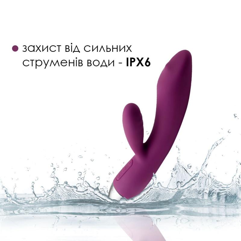 SO4839 Вибратор кролик с жемчужной стимуляцией точки G Svakom Trysta Violet