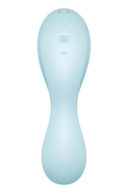 SO6726 Вакуумный смарт-стимулятор с вибрацией Satisfyer Curvy Trinity 5 (Blue), управление со смартфона