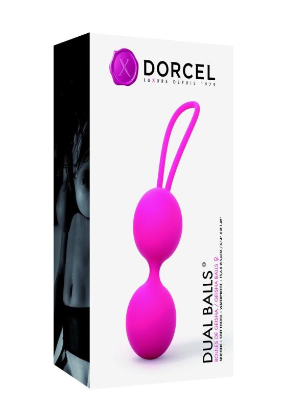 SO2699 Вагинальные шарики Dorcel Dual Balls Magenta, диаметр 3,6см, вес 55гр
