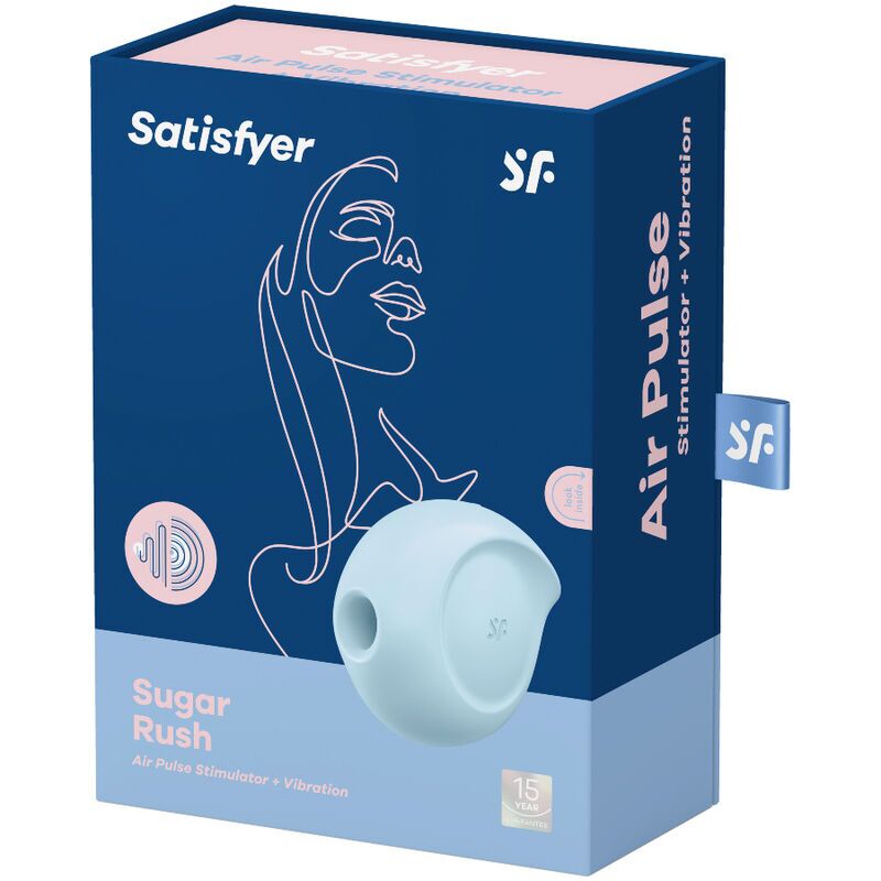 SO6072 Вакуумный клиторальный стимулятор с вибрацией Satisfyer Sugar Rush Blue