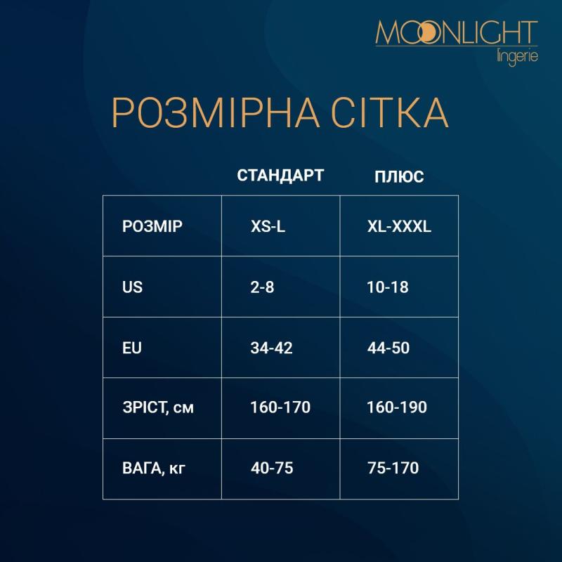 SO6344 Боди Moonlight Model 11 XS-L Black, глубокое декольте, вставки из крупной сетки по бокам, имитация т