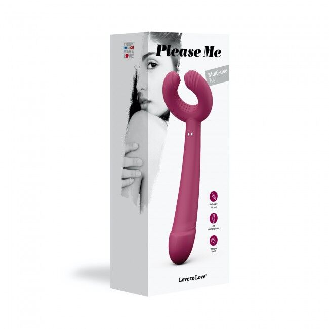 SO5081 Вибратор для пар Love To Love PLEASE ME - PLUM STAR с тремя моторами, гибкий