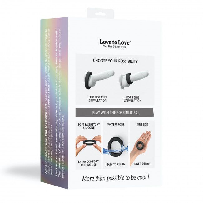 SO5090 Эрекционное кольцо широкое Love To Love COOL RING - BLACK ONYX