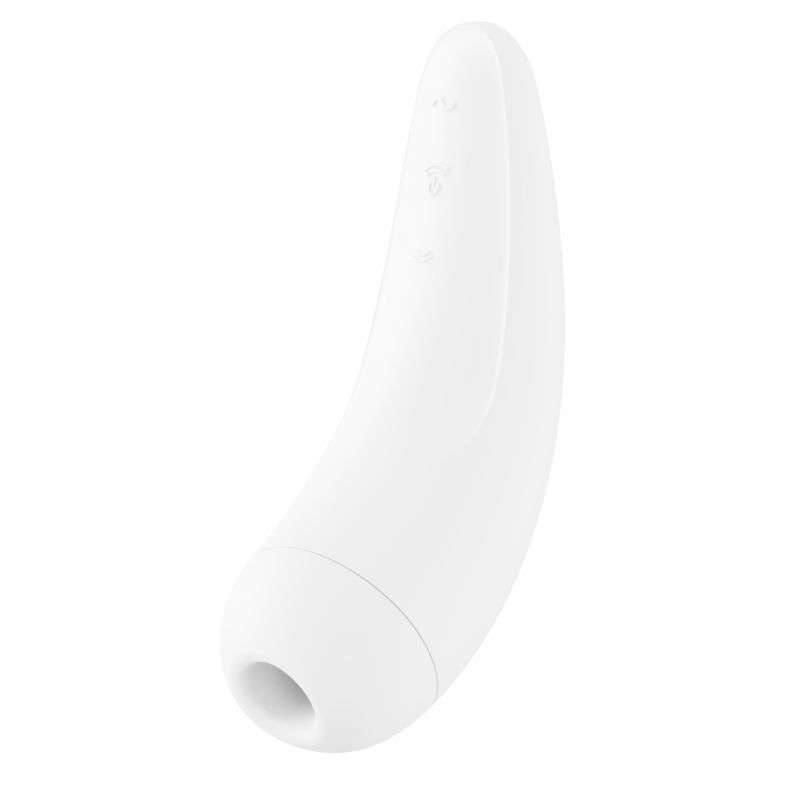 SO3783 Вакуумный клиторальный стимулятор Satisfyer Curvy 2+ White с управлением через интернет