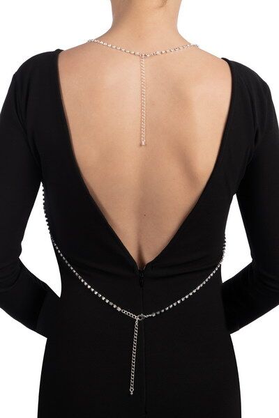 SO5987 Серебристая цепочка для бюста Bijoux Pour Toi – Elena Silver со стразами