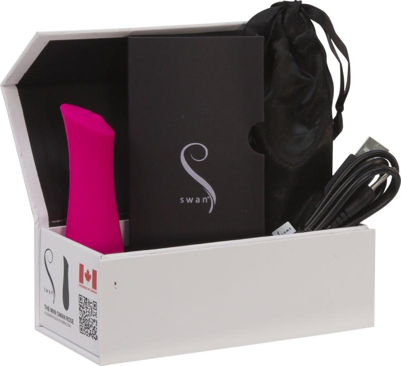 SO2734 Минивибратор The Mini Swan Rose с плавным увеличением интенсивности вибрации, силикон