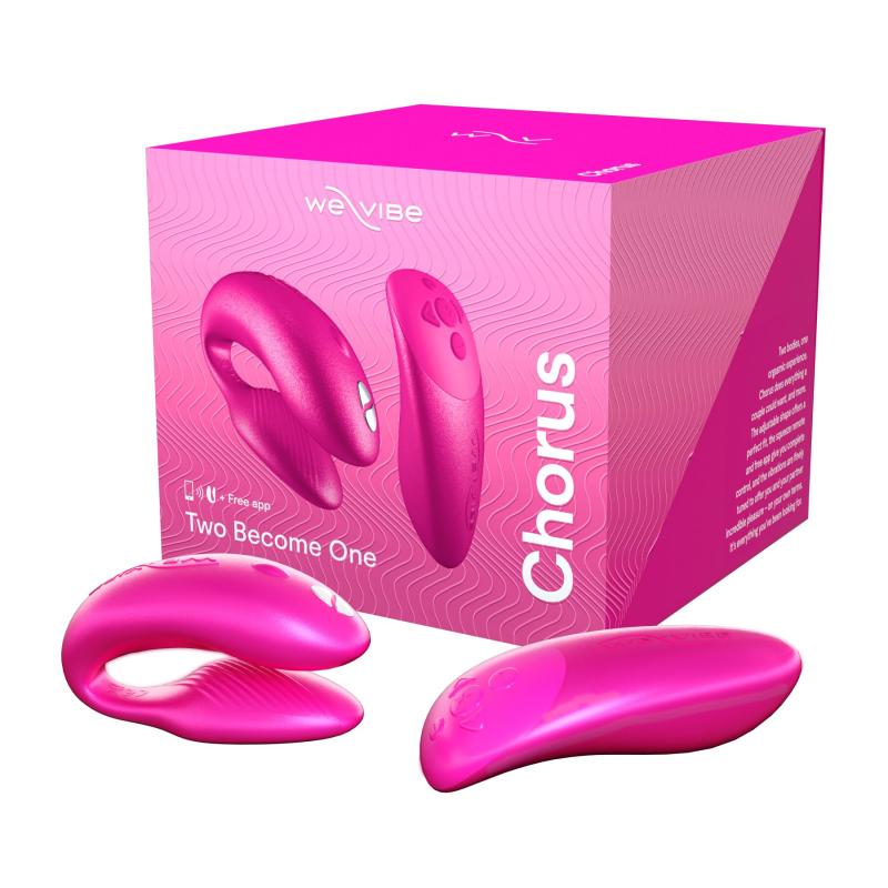SO6921 Смарт-вибратор для пар We-Vibe Chorus Cosmic Pink, сенсорное управление вибрациями сжатием пульта