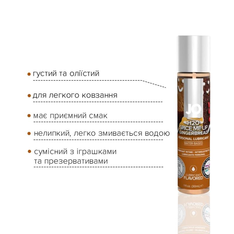 SO6169 Лубрикант на водной основе System JO H2O – Gingerbread без сахара, растительный глицерин (30 мл)