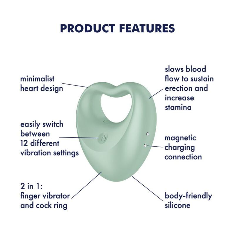 SO8409 Вибратор на палец и эрекционное кольцо 2в1 Satisfyer Perfect Pair 3