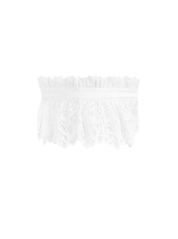 SO7683 Ажурная подвязка Obsessive Amor Blanco garter, white