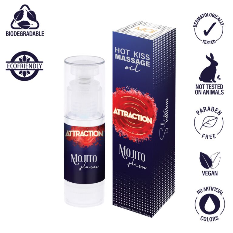 SO6053 Съедобное массажное масло MAI Attraction Mojito Hot Kiss (50 мл)