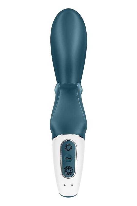 SO6273 Смарт вибратор кролик Satisfyer Hug Me Bluegrey, 2 мотора, диаметр 4,2см, широкая клиторальная часть