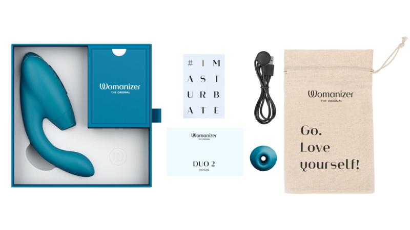 SO8757 Вакуумный клиторальный стимулятор Womanizer Duo 2 - Petrol