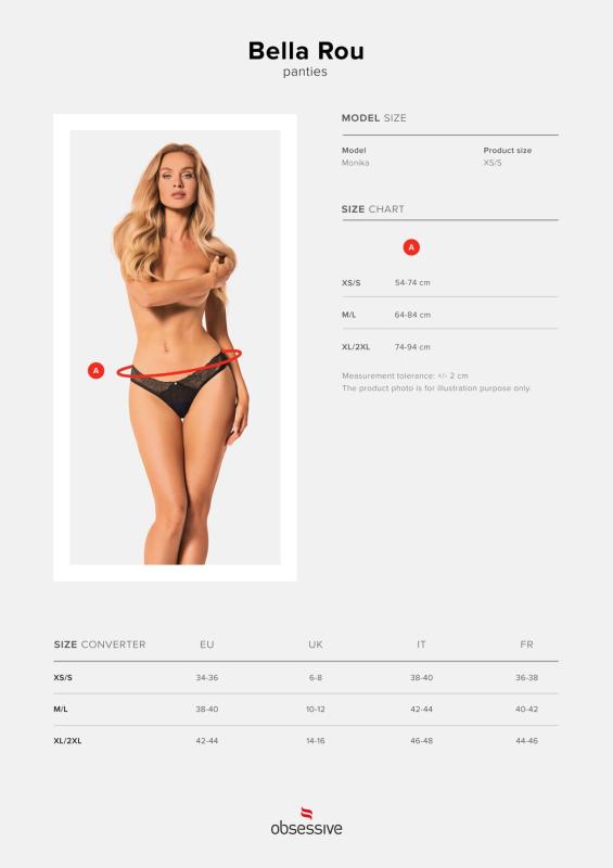 SO7856 Сетчатые трусики под омбре Obsessive Bella Rou panties M/L