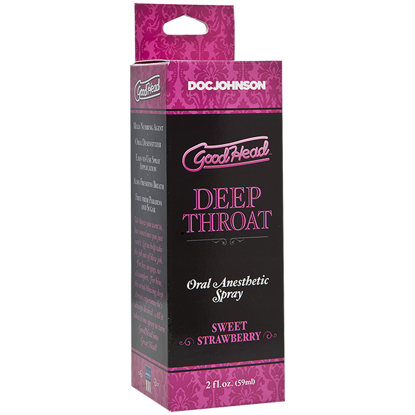 SO2801 Спрей для минета Doc Johnson GoodHead DeepThroat Spray – Sweet Strawberry 59 мл для глубокого минета