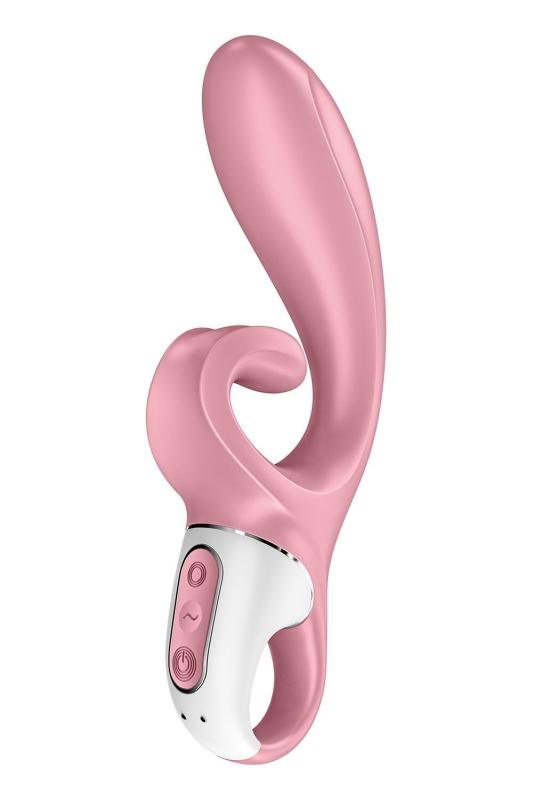 SO6274 Смарт вибратор кролик Satisfyer Hug Me Pink, 2 мотора, диаметр 4,2см, широкая клиторальная часть