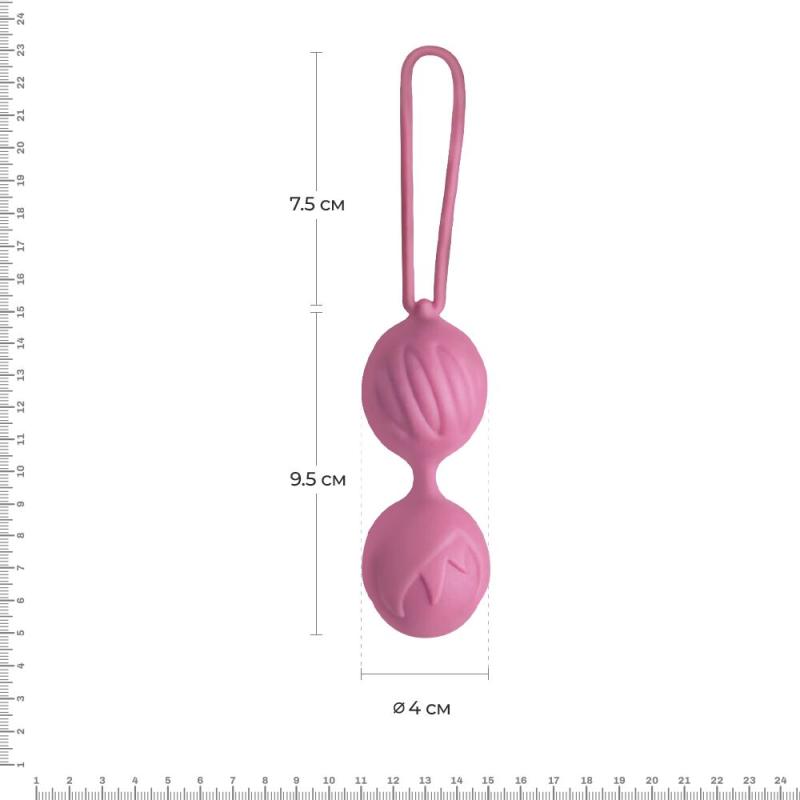 AD40301 Вагинальные шарики Adrien Lastic Geisha Lastic Balls BIG Pink (L), диаметр 4см, вес 90гр