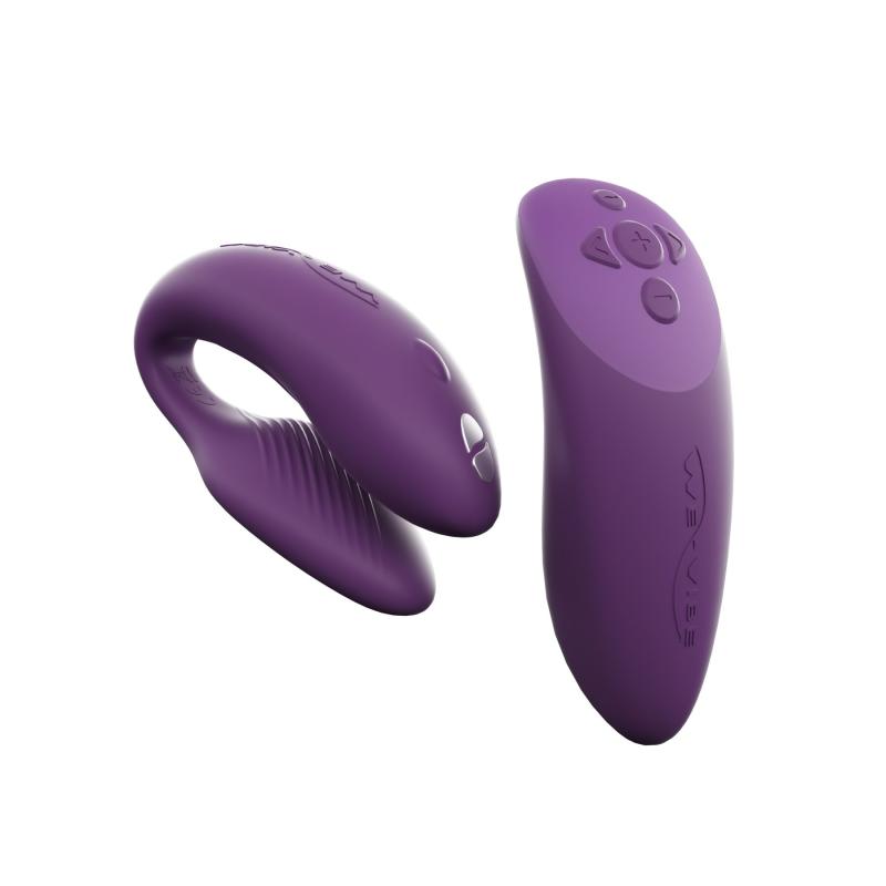 SO6923 Смарт-вибратор для пар We-Vibe Chorus Purple, сенсорное управление вибрациями сжатием пульта