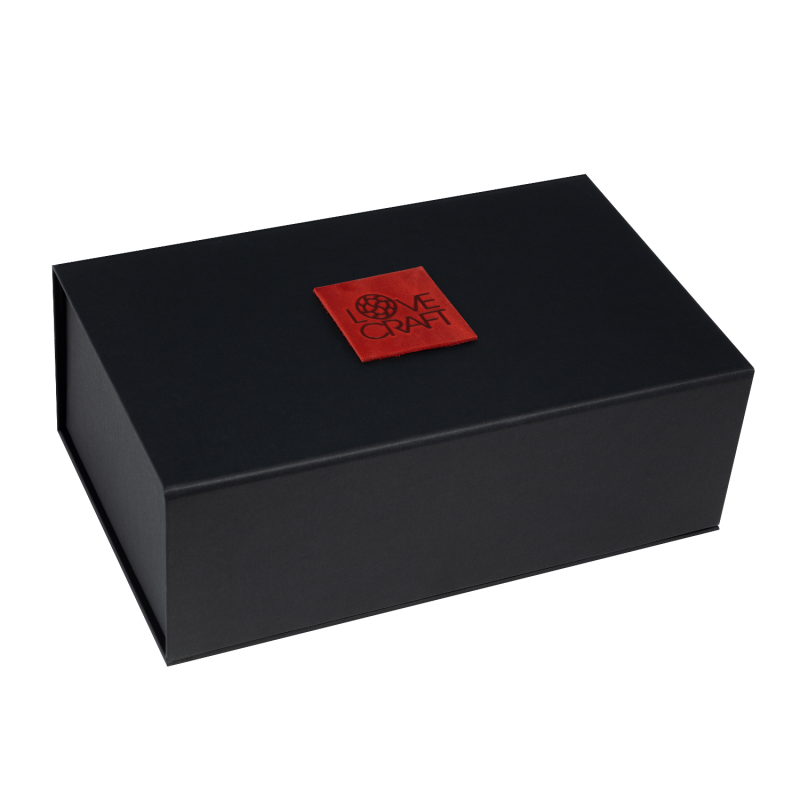 SO3312 Премиум маска кошечки LOVECRAFT, натуральная кожа, красная, подарочная упаковка