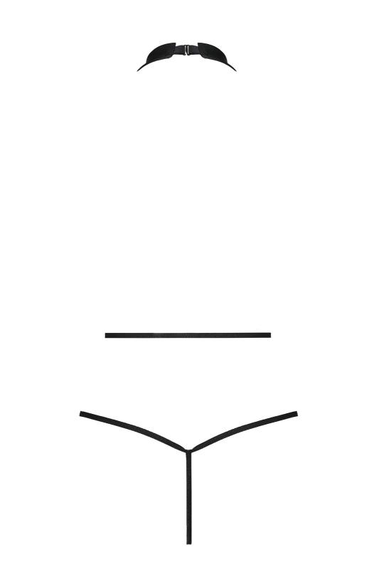 SO8444 Боди-халтер из экокожи Passion JANNIES BODY XXL/XXXL black