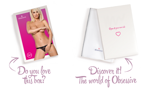 SO7173 Кружевные танга с доступом Obsessive 828-THC-1 crotchless thong S/M, черные