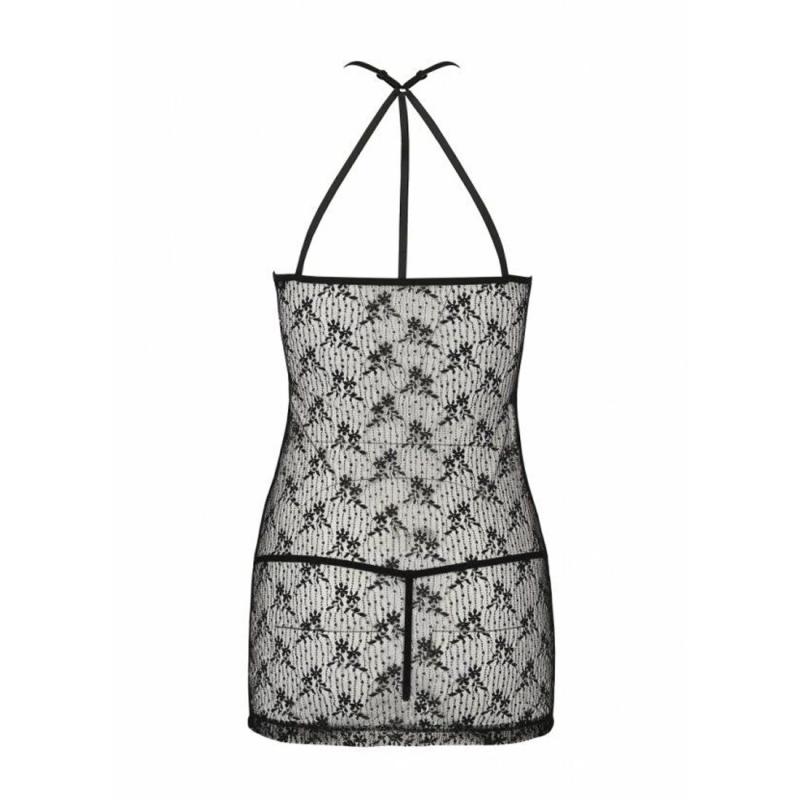 SO4135 Полупрозрачная сорочка AZALIA CHEMISE black S/M Passion