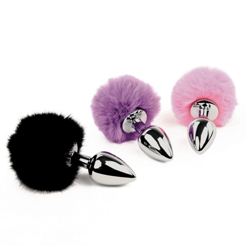 SO5062 Анальная пробка FeelzToys - Bunny Tails Butt Plug Purple