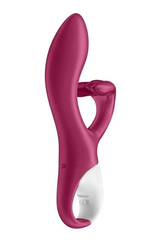 SO6285 Вибратор кролик с тройным отростком Satisfyer Embrace me Berry, 2 мотора, диаметр 3,6 см