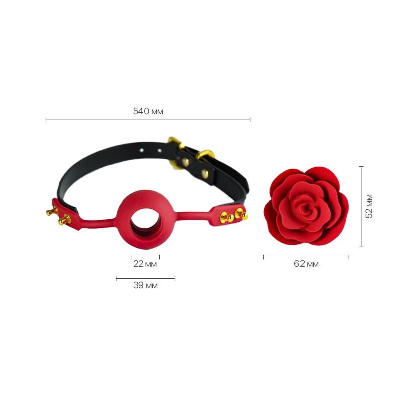 SO6690 Роскошный кляп в виде розы Zalo - Rose Ball Gag, двойное использование