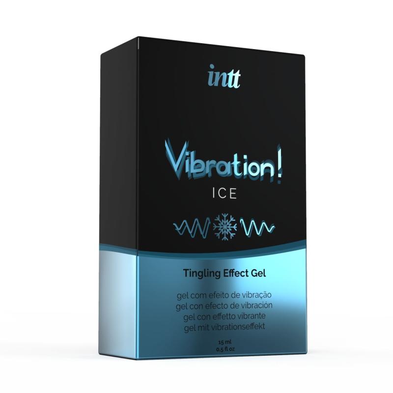SO2920 Жидкий вибратор Intt Vibration Ice (15 мл), густой гель, очень необычный, действует до 30 минут