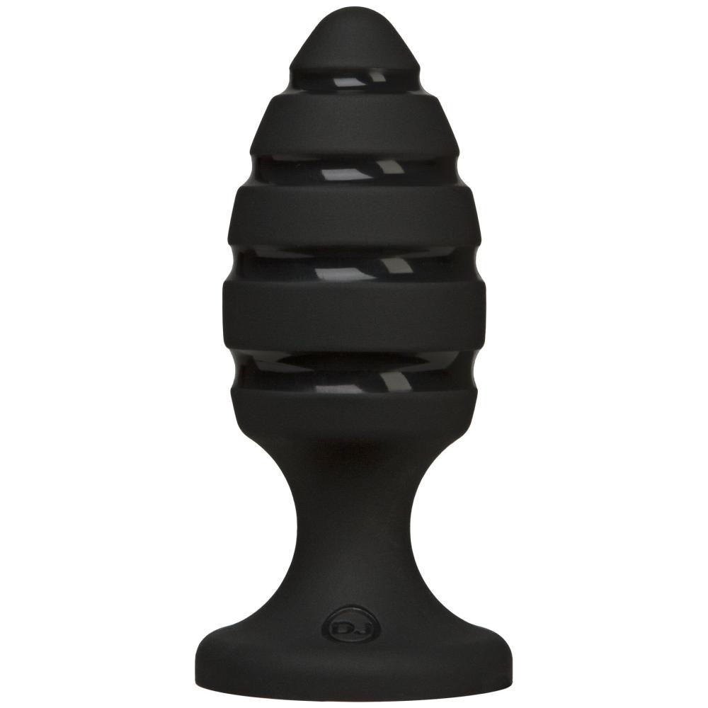 SO4922 Анальный плаг со спиральным каналом Doc Johnson Platinum Premium Silicone - The Blast - Black