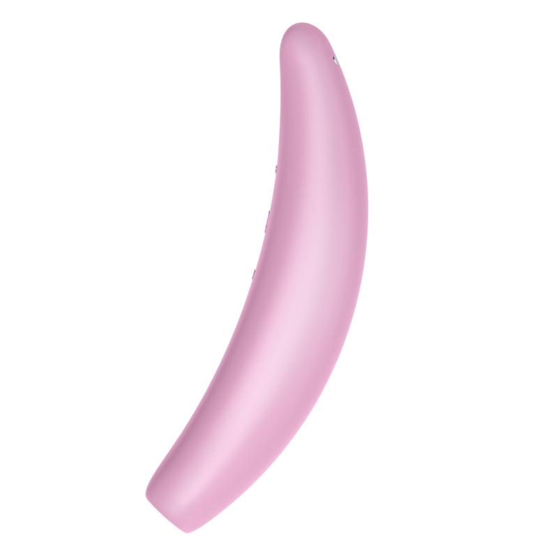 SO3893 Мощный вакуумный клиторальный стимулятор Satisfyer Curvy 3+ с управлением через интернет